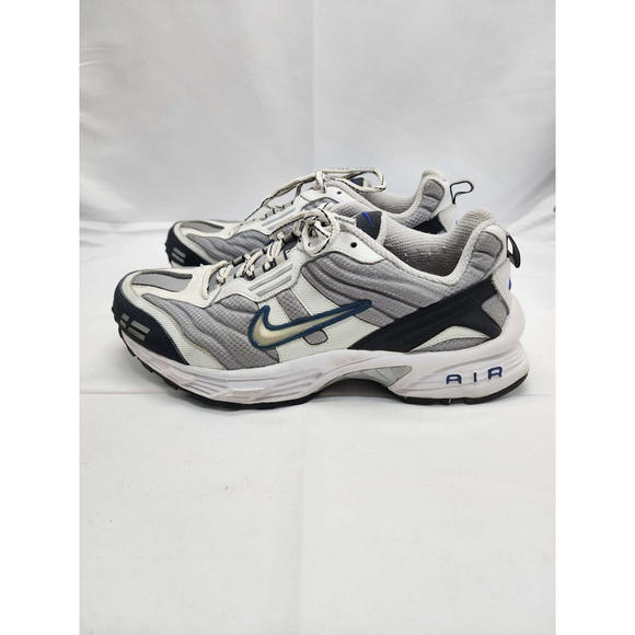 Nike Air Max Running Shoes Gray White Blue Size 9 Men\'s Used